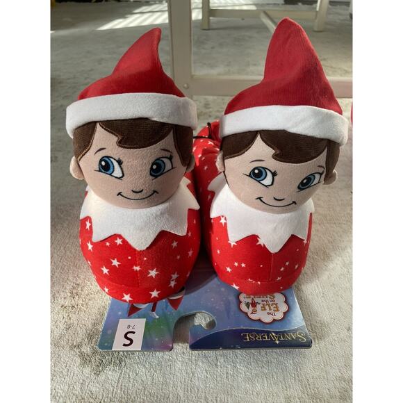 NWT Elf On The‎ Shelf Boy Elf Slippers Size Small 7-8 Christmas - Picture 1 of 3